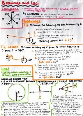 How to Use Bearings and Find Locus Points in Geometry