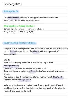 GCSE Bioenergetics Revision AQA Notes PDF - Fun and Easy Study Guide!