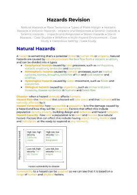 A Level Geography Natural Hazards Study Guide: Case Studies, Exam Questions & More