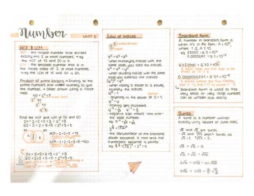 HCF and LCM, Law of Indices, Standard Form, and Surds: Examples, Questions, and Worksheets