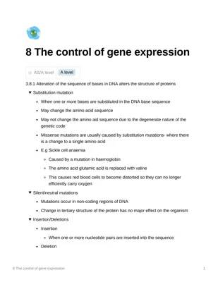 Understanding Gene Expression and DNA Mutations for A Level Biology