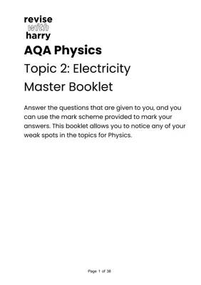 GCSE AQA Physics Electricity Questions & Van de Graaff Generator Guide