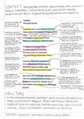 London Poem by William Blake Analysis PDF and Themes - AQA Power and Conflict GCSE