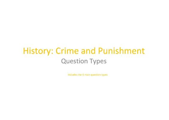 GCSE Crime and Punishment Exam Overview and Question Types