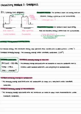 A Level OCR Chemistry Energetics Module 3: Study Notes and Questions