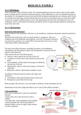 GCSE AQA Biology: Paper 1 & 2 Topics, Past Papers, and Exchange Surfaces Explained