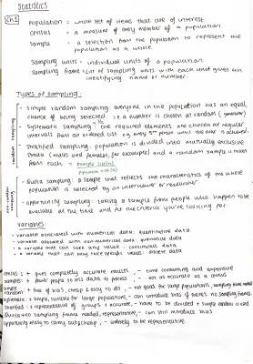 Edexcel A Level Maths Statistics: Sampling Methods & Large Data Set