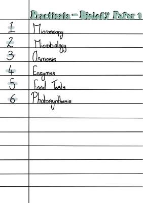 Biology Paper 1: Required Practicals with Answers