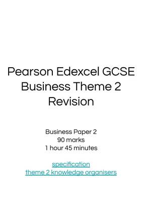 Your Ultimate Guide to Edexcel GCSE Business Theme 2 Revision (Business ...