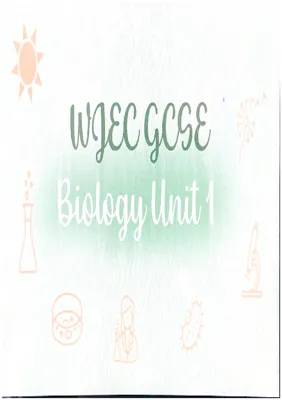 WJEC GCSE Biology Unit 1 Revision Map PDF & Knowledge Organisers