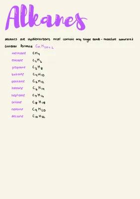 GCSE Chemistry Alkanes