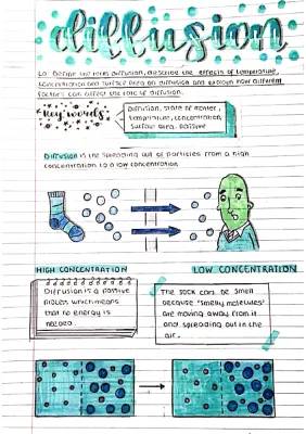 Diffusion and Osmosis Explained: GCSE Notes