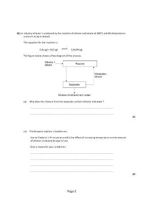 Reversible Reactions, Equilibrium, and Ethanol Production for Kids