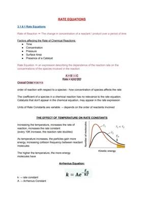 rate eqs, arrhenius eq, rate determining step & order of the reaction | AQA A-Level Physical Chemistry