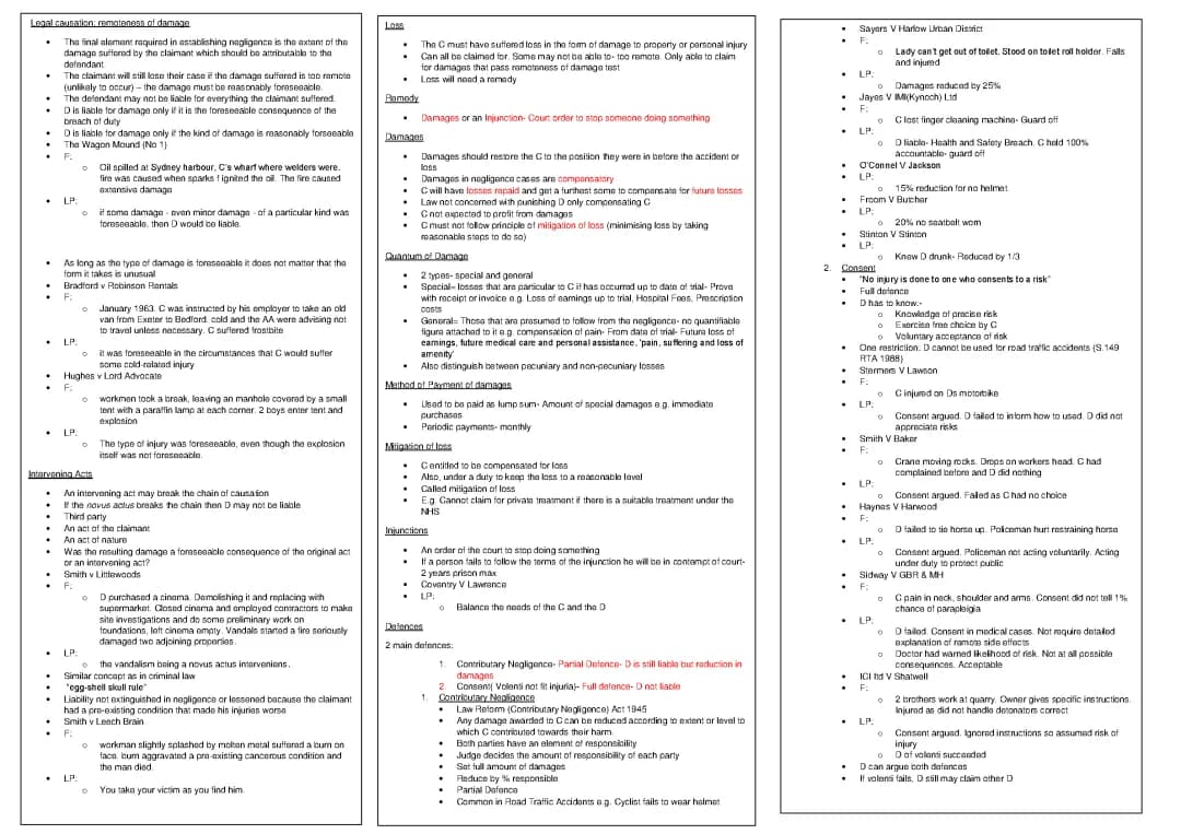 A-Level Law OCR Negligence: Easy Guide 2024