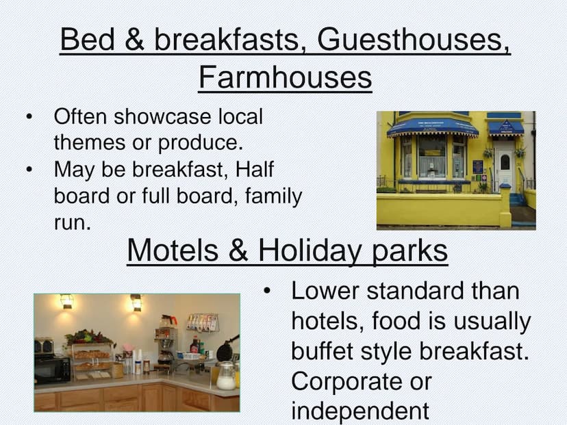 AC 1.1
The structure of the hospitality
and catering industry What is the structure of the
Hospitality and catering industry ?
III
I
III
Ide