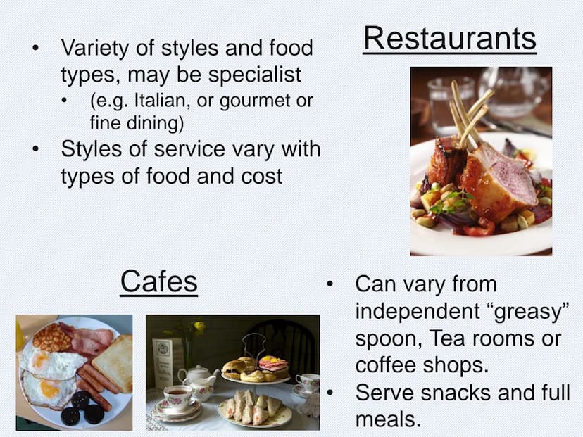 AC 1.1
The structure of the hospitality
and catering industry What is the structure of the
Hospitality and catering industry ?
III
I
III
Ide