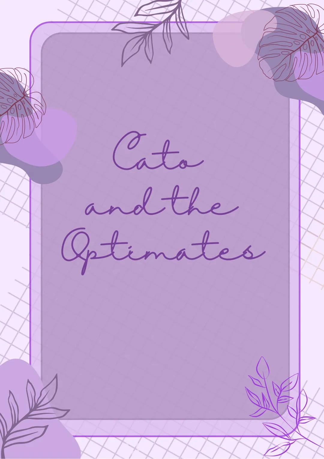 Cata
and the
Optimates Influence of Stoicism
Values of Stoicism
Stoics believe in the attainment of virtue, which is divided into four diffe