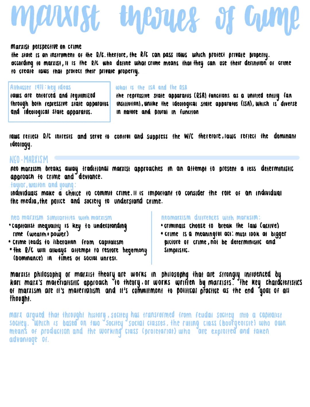 Marxist and Neo-Marxist Views on Crime: Easy Notes for Kids