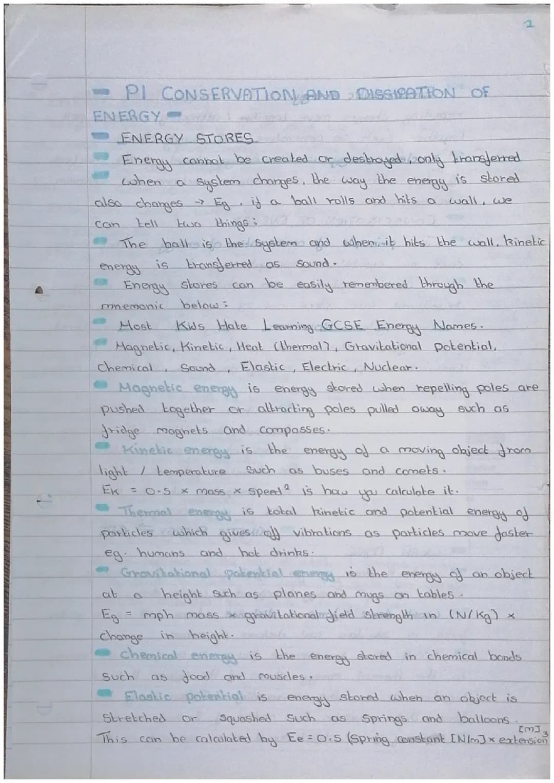 Physics P1 – Conservation and Dissipation of Energy .
