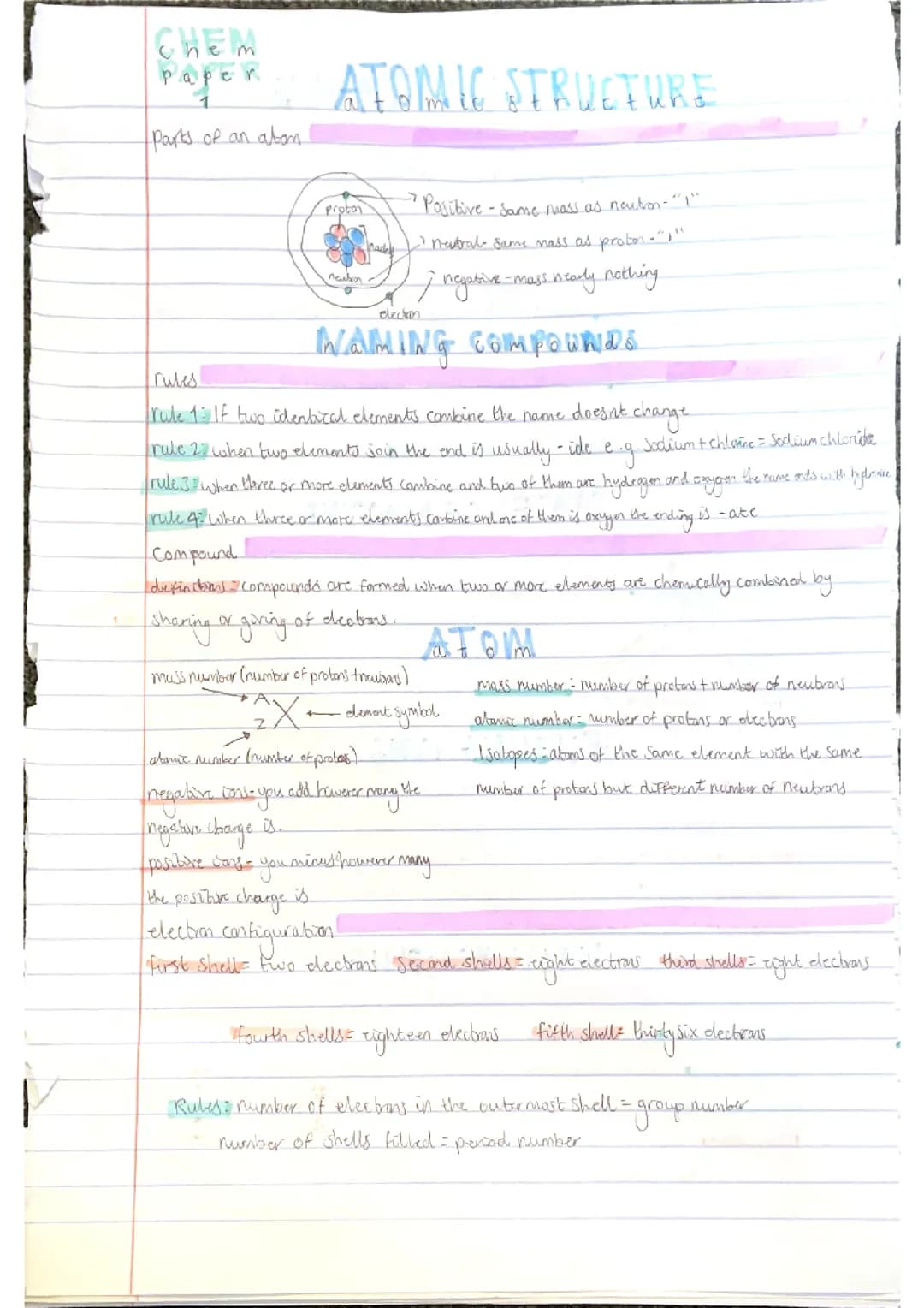 Chemistry Paper 1: Foundation AQA GCSE