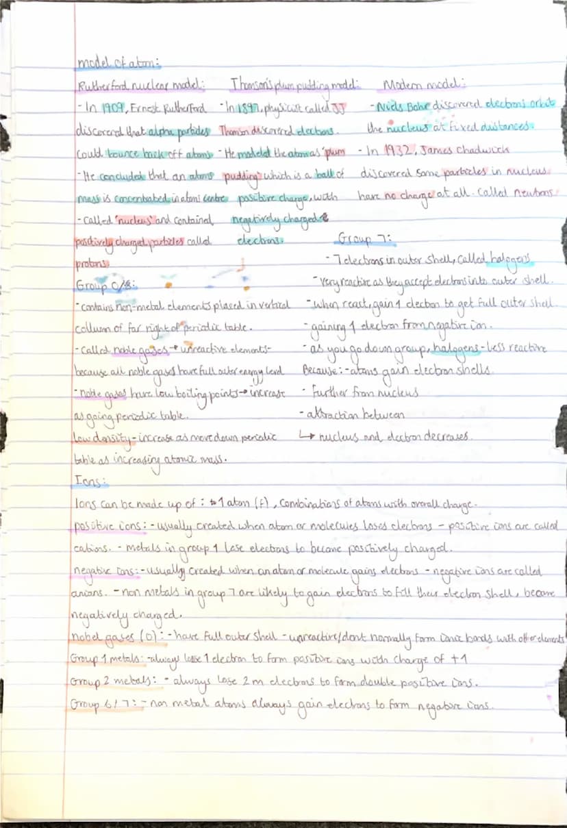 CHEM
Papen
PAPER ATOMIC STRUCTURE
1
Parts of an atom
7
proton
Positive
- Same mass as neutron- "I"
rules
naubon
electron
netral- same mass a