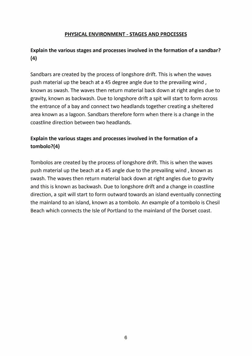 PHYSICAL ENVIRONMENT
● FORMATIONS (Pages 2-5)
Corrie
U-Shaped Valley
Hanging Valley
Contents - N5 Geography (2022/2023)
Bays And Headlands
S