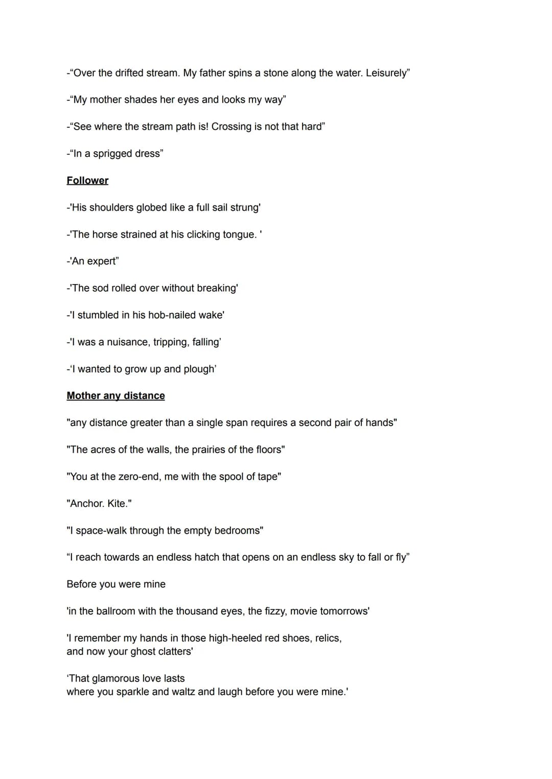 Poetry Anthology quotes!
When we two parted
-'Why wert thou so dear'
-'I hear thy name spoken and share in its shame"
-"Thy spirit deceive"
