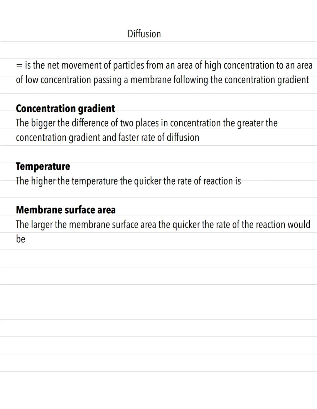Osmosis
Definition:
Is the movement of water across a partially permeable membrane from a dilute to
a less concentrated solution
Water movem