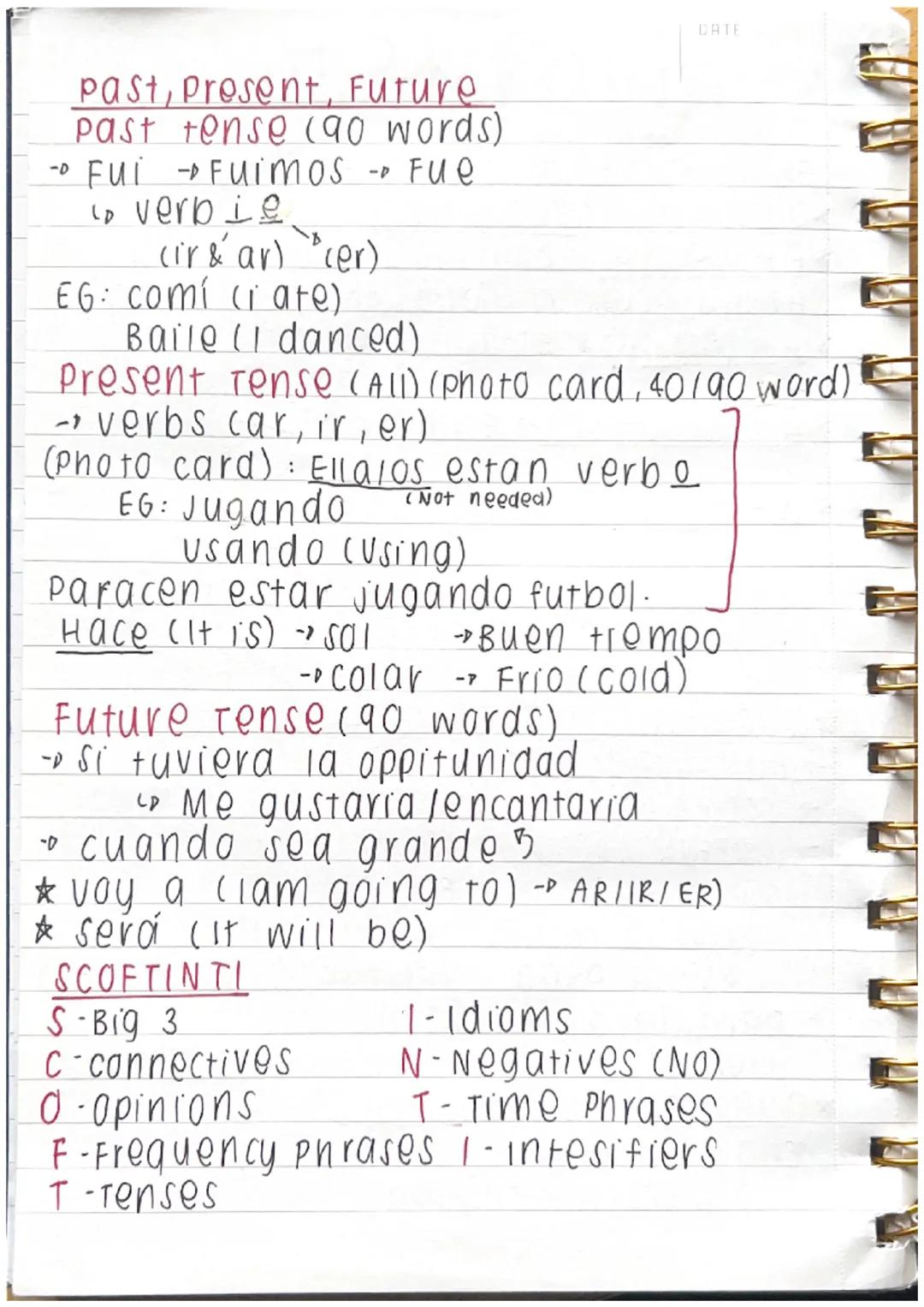 Foundation
# Spanish writing
DATE
Sun
16/10/22
EXAM-TERM 1
(term 1)
Exam writing subject Technology
*Question 1: photo card.
*P (people) Hay