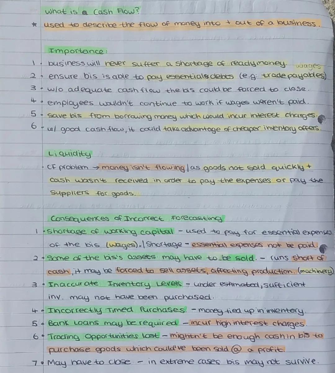 1
FINANCE
Unit 2: developing a business
sources OF FINANCE
Short-term → buy extra inventories, avail of special offers or help.
when trade i