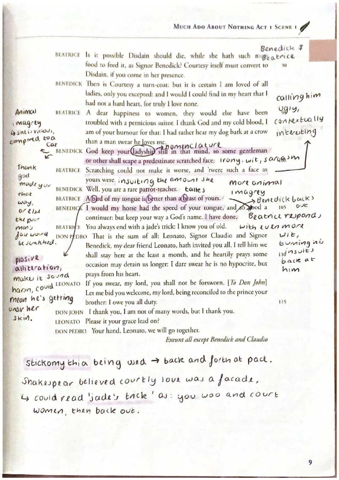 Animal Imagery and Wit in Much Ado About Nothing: Beatrice and Benedick's Fun