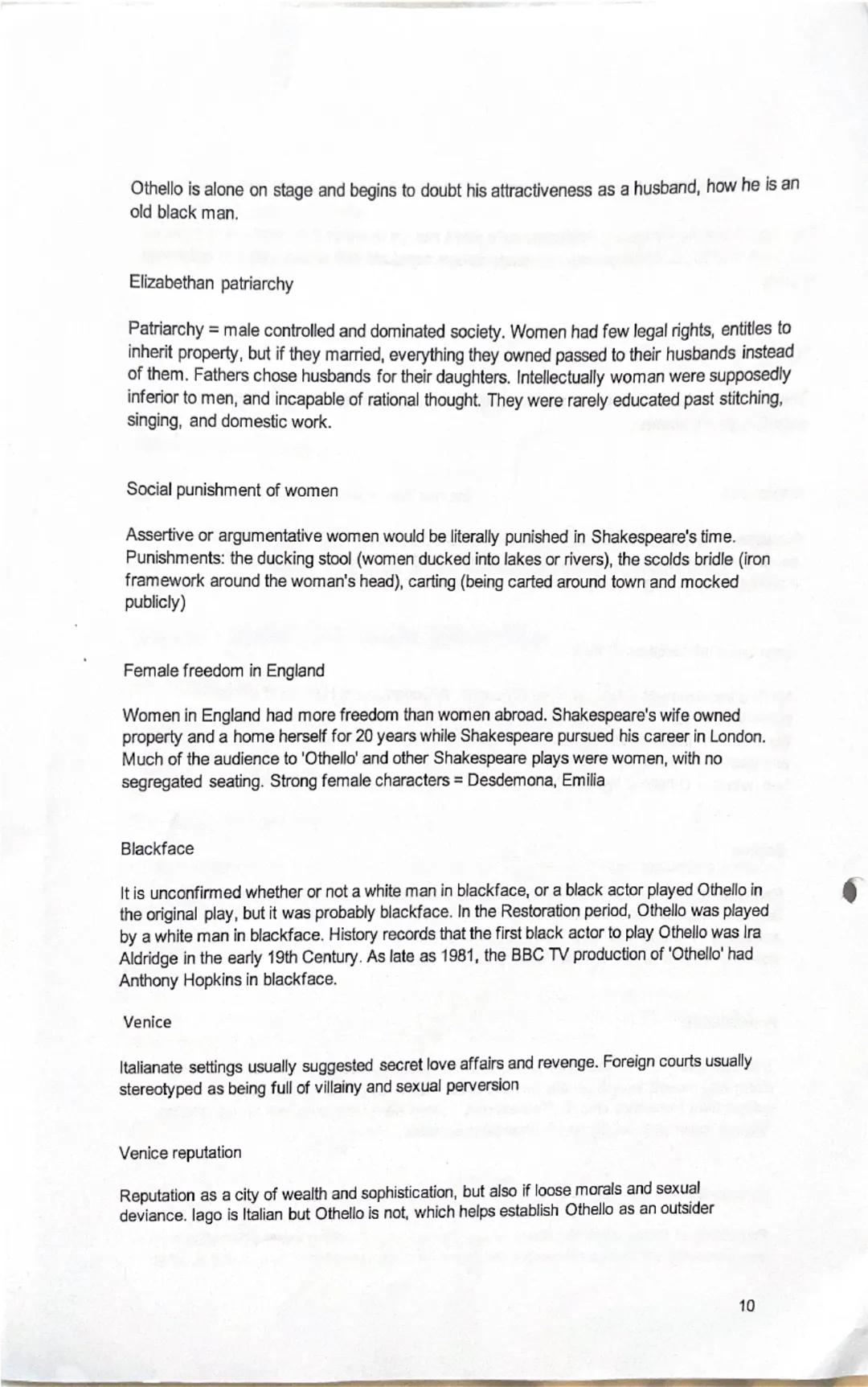 AO3 and AO5 guidance for Othello
Contents:
General critical quotations - pages 1-3
Critical quotes by concept - pages 4-9
Key contextual poi