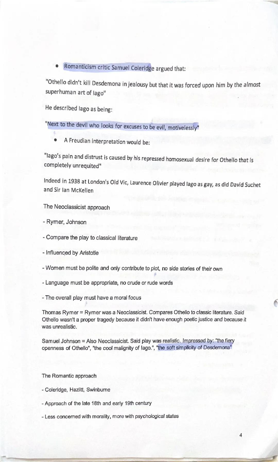 AO3 and AO5 guidance for Othello
Contents:
General critical quotations - pages 1-3
Critical quotes by concept - pages 4-9
Key contextual poi