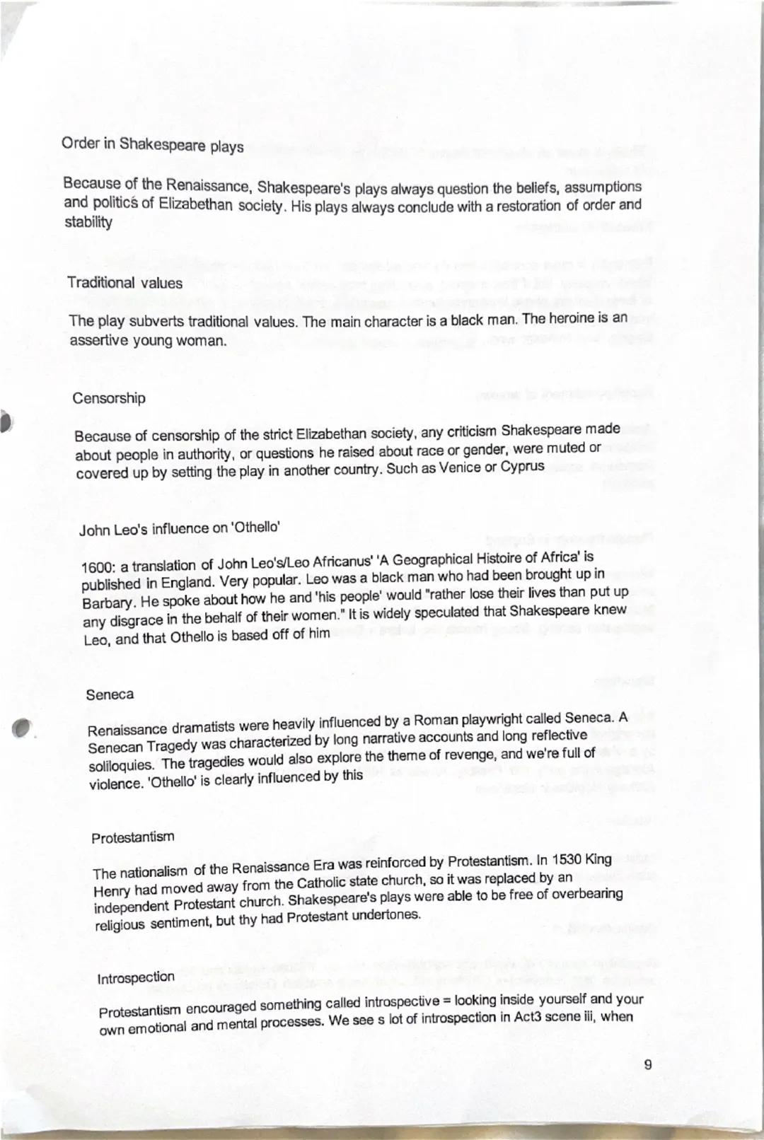 AO3 and AO5 guidance for Othello
Contents:
General critical quotations - pages 1-3
Critical quotes by concept - pages 4-9
Key contextual poi