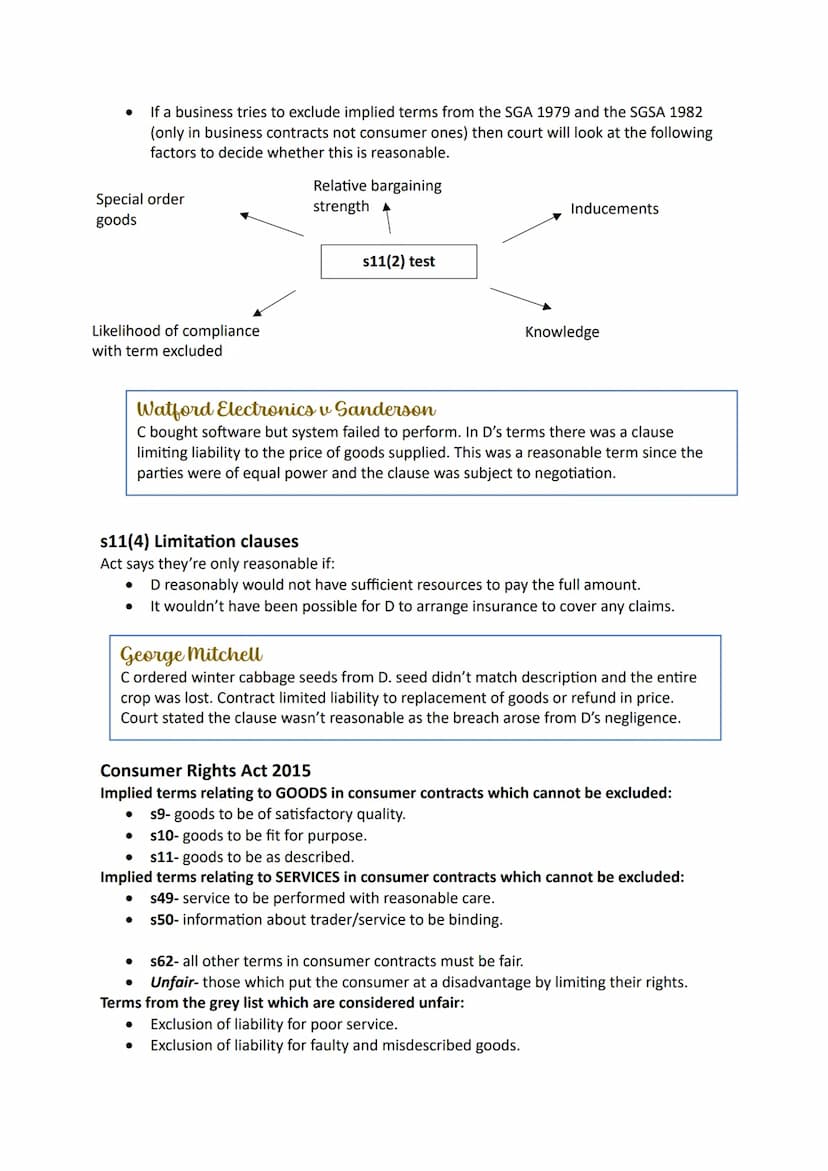 Terms TERMS OR REPRESENTATIONS
•
Terms- the content of the contract/the points agreed between the parties. If a term
is breached, the innoce