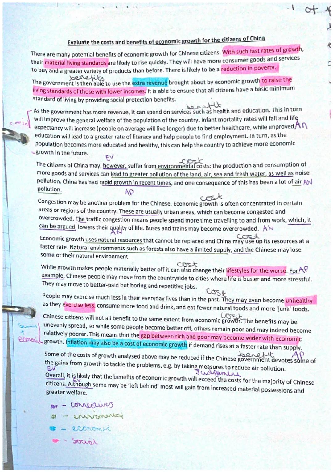+
Evaluate the costs and benefits of economic growth for the citizens of China
There are many potential benefits of economic growth for Chin