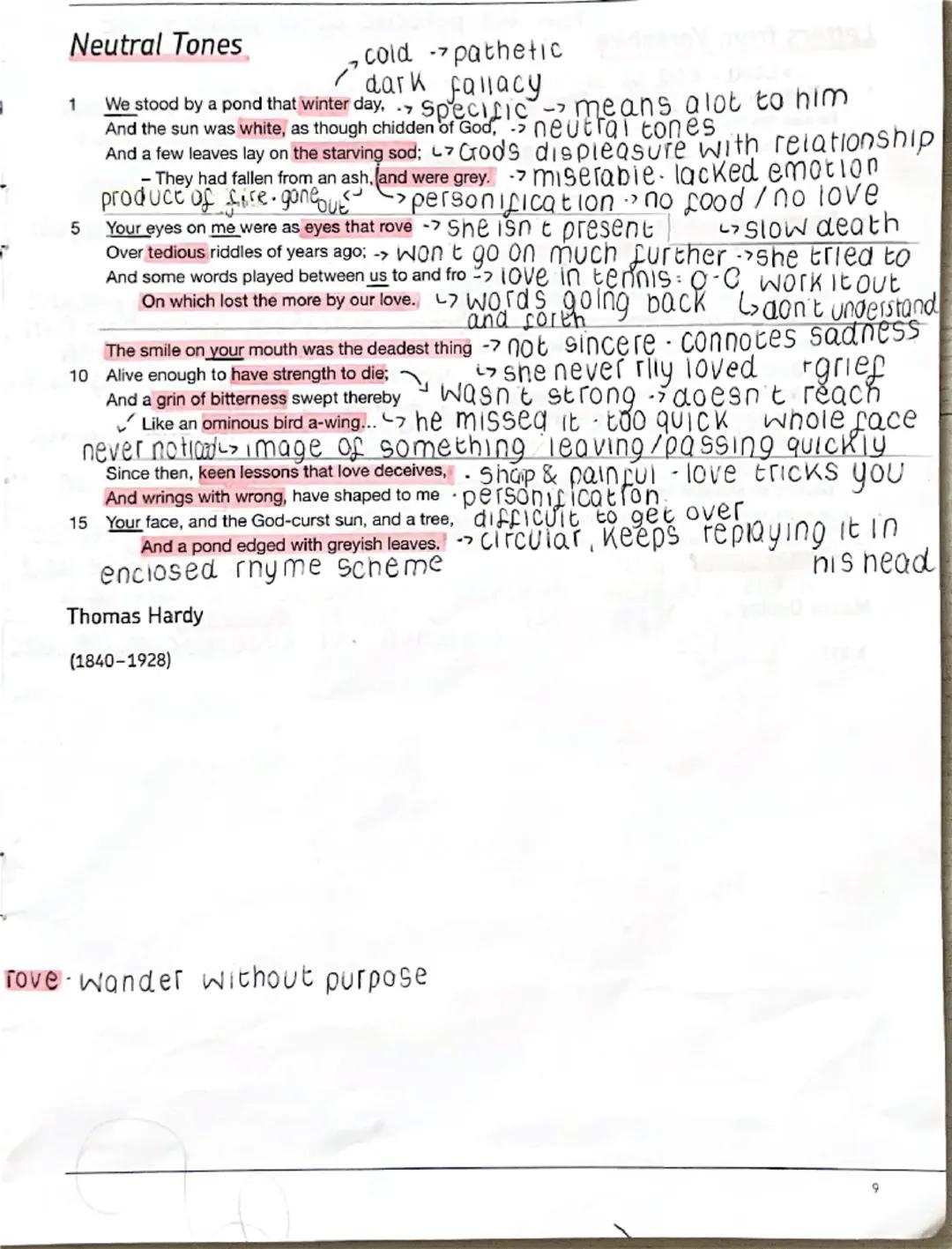 Love And
Relationships
Poetry
annotation
Aqua When We Two Parted
1
When we two parted
In silence and tears, ->show sadness
Half broken-heart