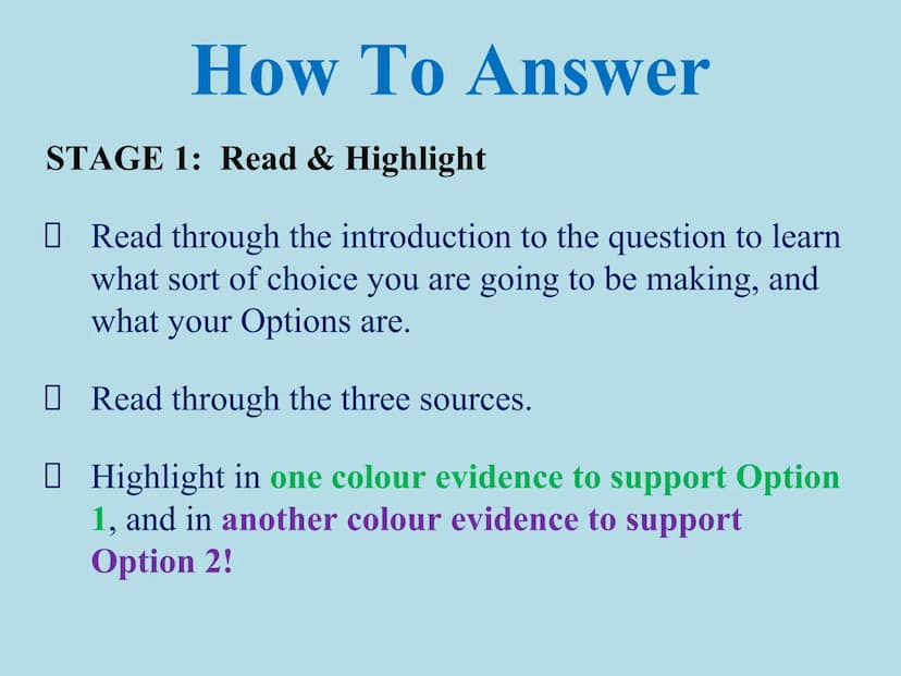 
<h2 id="supportopposeoptionchoice">Support &amp; Oppose Option / Choice</h2>
<p>When faced with a statement, it's important to provide evid