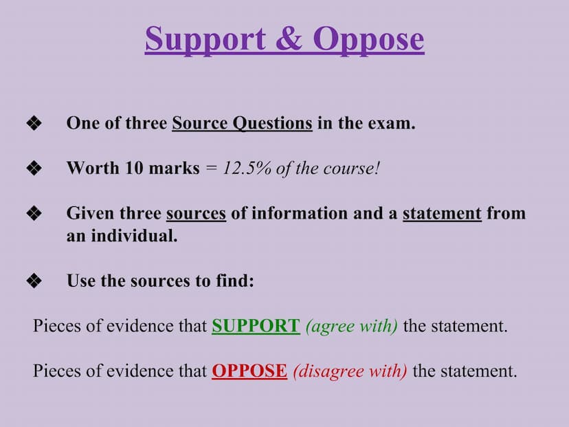 
<h2 id="supportopposeoptionchoice">Support &amp; Oppose Option / Choice</h2>
<p>When faced with a statement, it's important to provide evid