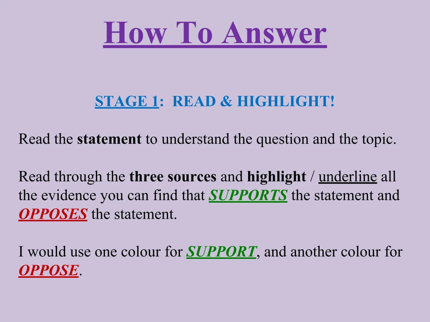 
<h2 id="supportopposeoptionchoice">Support &amp; Oppose Option / Choice</h2>
<p>When faced with a statement, it's important to provide evid
