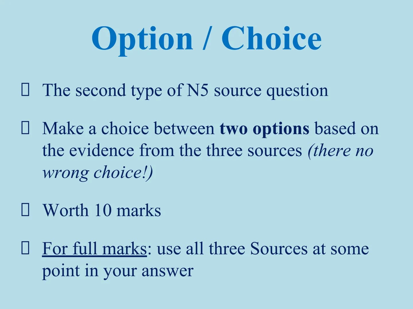 
<h2 id="supportopposeoptionchoice">Support &amp; Oppose Option / Choice</h2>
<p>When faced with a statement, it's important to provide evid