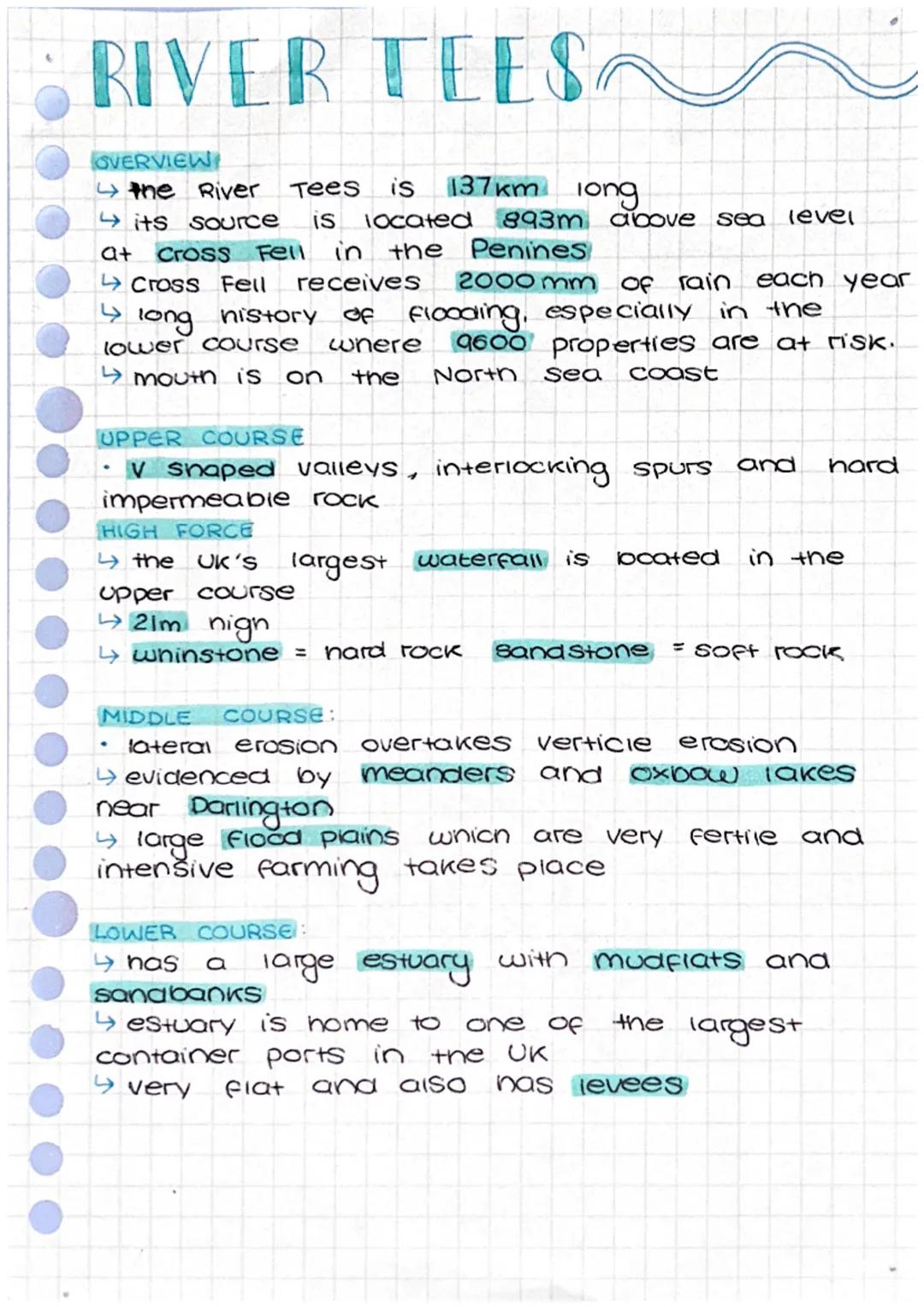 RIVER TEES~~~

OVERVIEW

4 the River Tees is 137km long

its source is located 893m above sea level

at Cross Fell in the Penines

Cross Fel