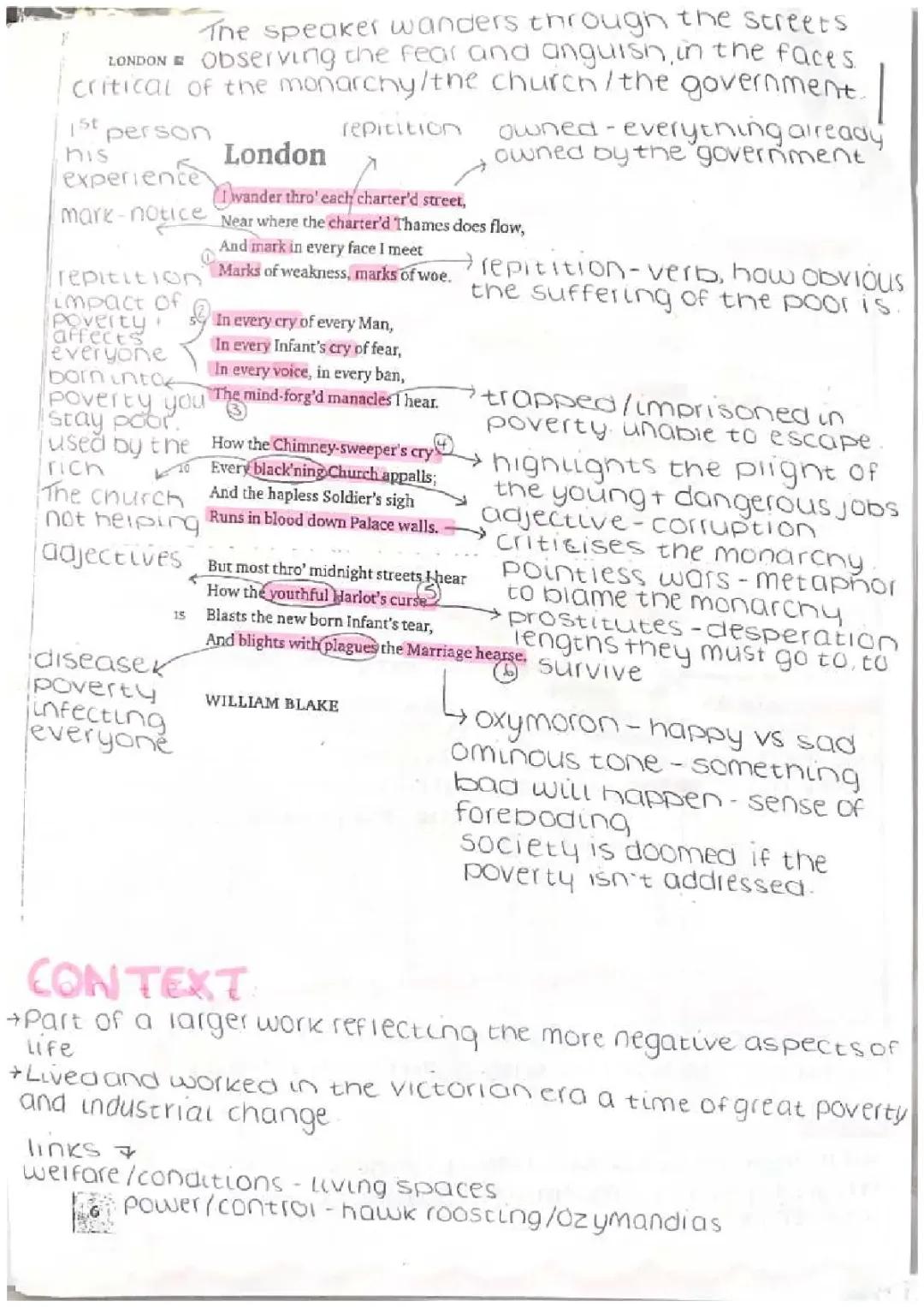 London by William Blake Line by Line Explanation PDF