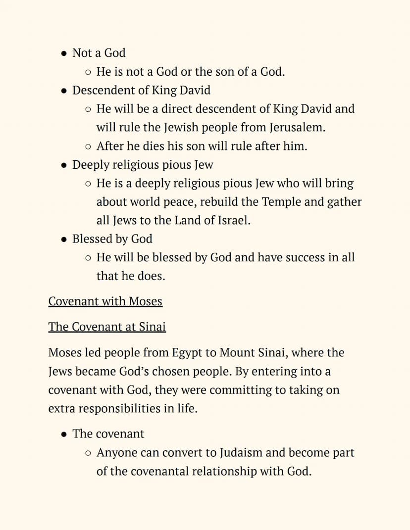 RE
Judaism
Notes
Beliefs and Teachings
The Nature of God
Jews believe in One God, so Judaism is a monotheistic
religion. The nature of God c