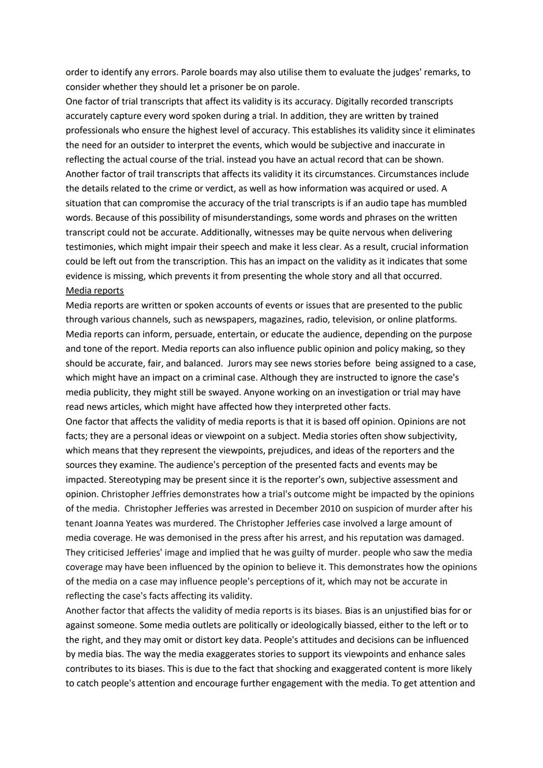 AC 3.1 examine information for validity
*need to refer to brief in this AC
evidence
Evidence is information gained during an investigation a