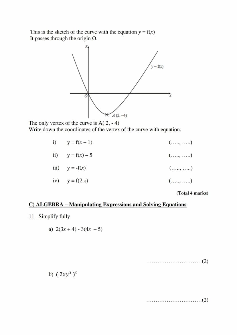 Name:
Scores:-
Mathematics
Bridging
Assignment
Number: /25
Graphs of Functions: /12
Algebra: 33
Total: /70
COPTHALL SCHOOL A) NUMBER.
Laws o