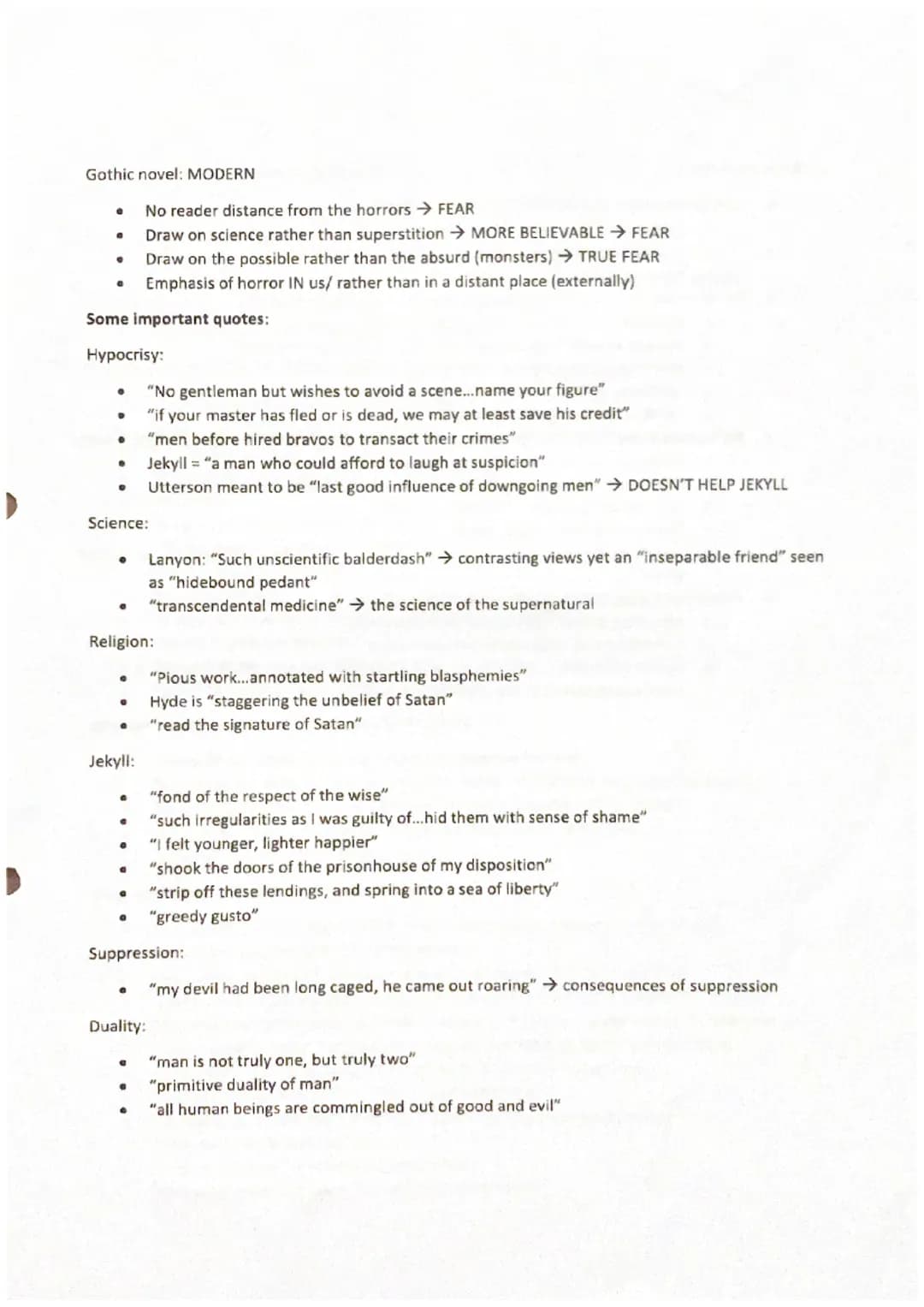 Jekyll and Hyde revision
Opinion/answer → Textual reference/quotes → Effect on reader → Influence of context → Writer's
ideas Language effec