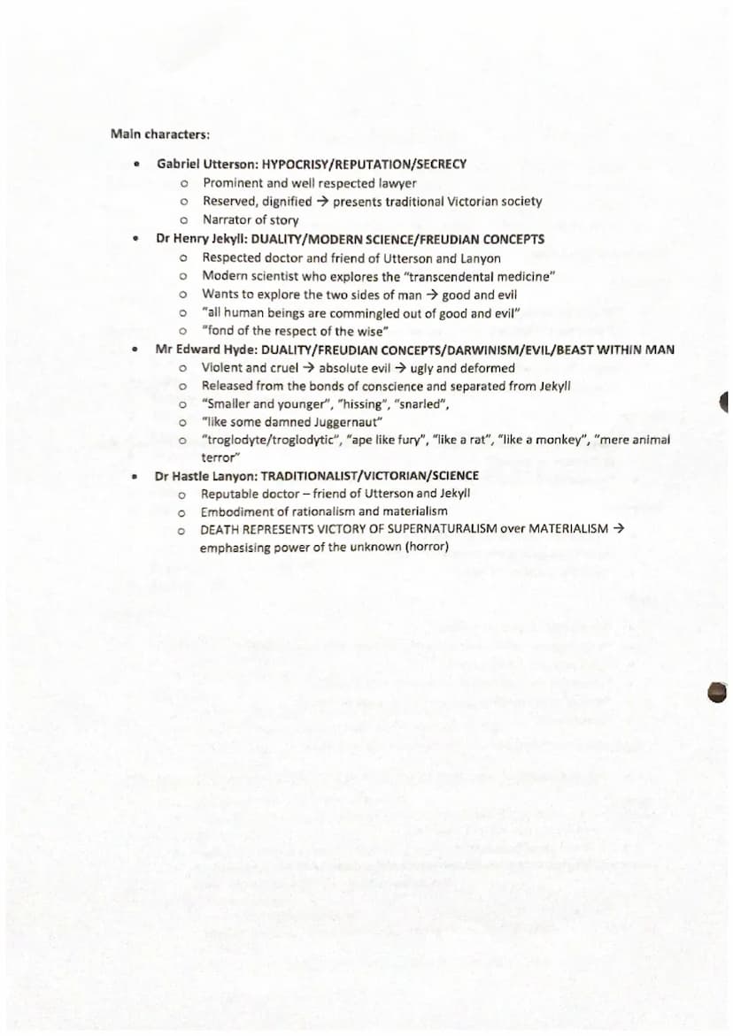 Jekyll and Hyde revision
Opinion/answer → Textual reference/quotes → Effect on reader → Influence of context → Writer's
ideas Language effec