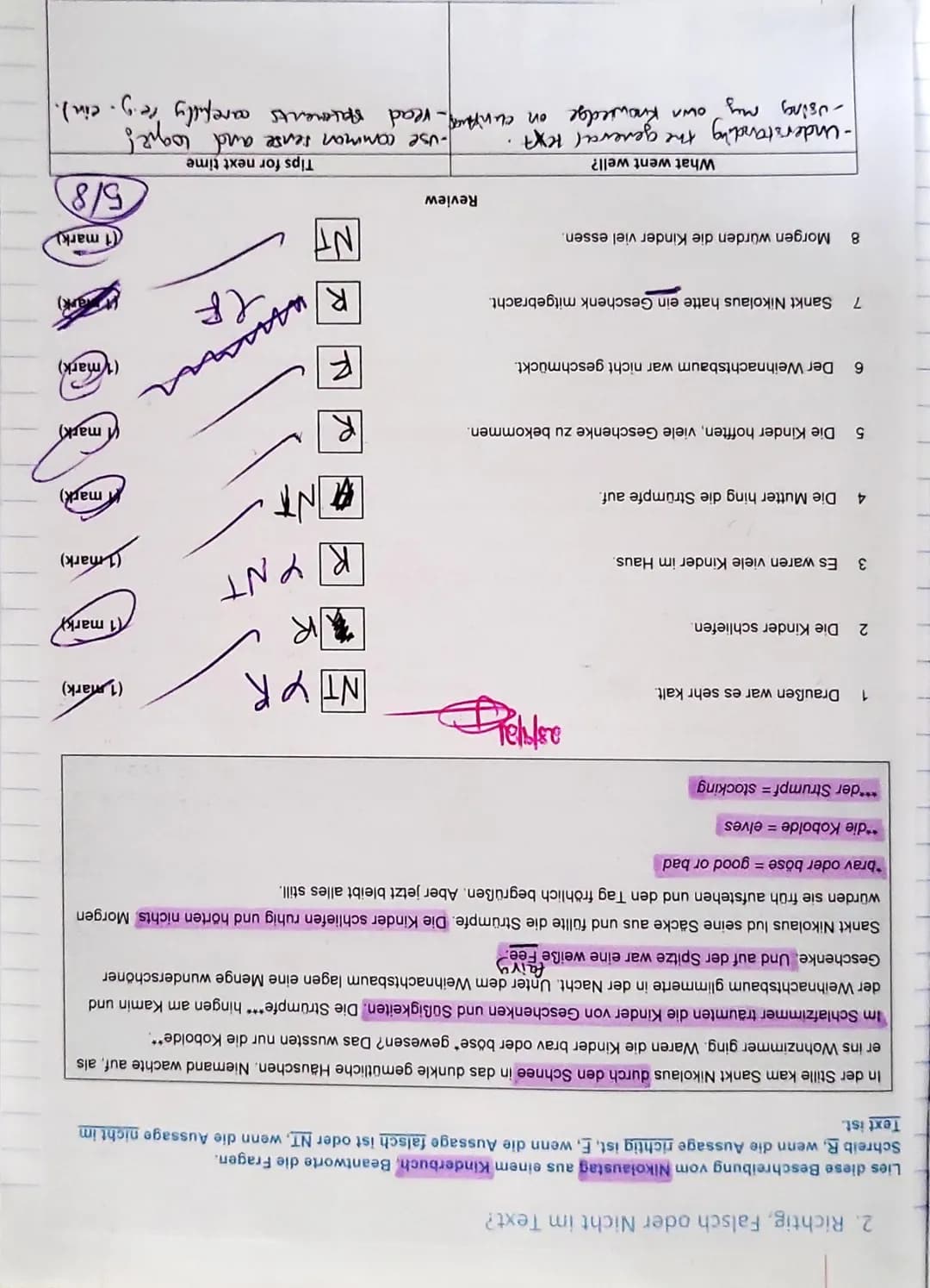 Present tense verbs
(describing your area and what you do
there)
Ich wohne...
Ich habe...
Ich wohne...
In meiner Familie gibt es...
Bei mir